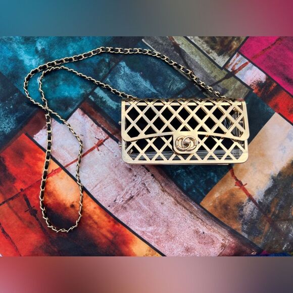 Elegant Metallic Frame Crossbody Bag - Picture 9 of 17